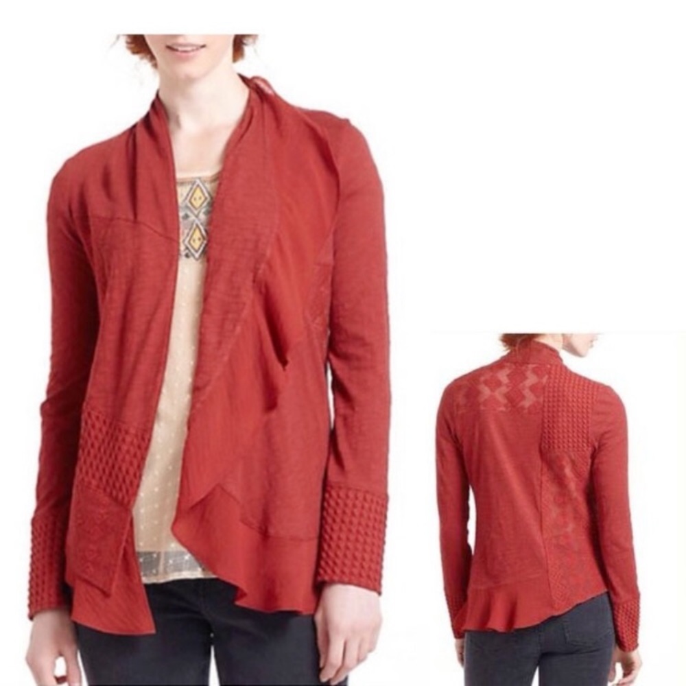 🎉HP🎉Anthropologie Orange Cardigan